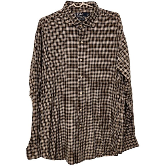 Polo Ralph Lauren Shirt Estate Sport Blue Checkered Button Up Mens XL EUC - Picture 1 of 10